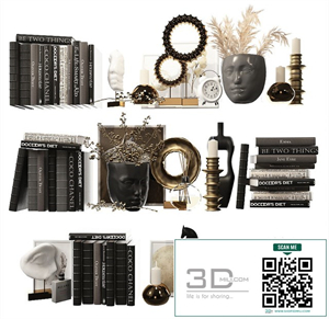 Decorative shelf filling set 6