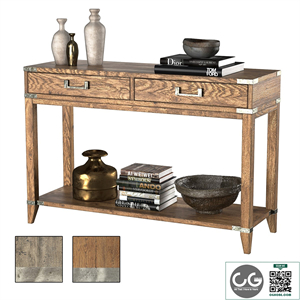 CAYDEN CAMPAIGN 2-DRAWER CONSOLE TABLE