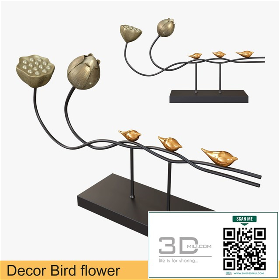 Decor bird flower