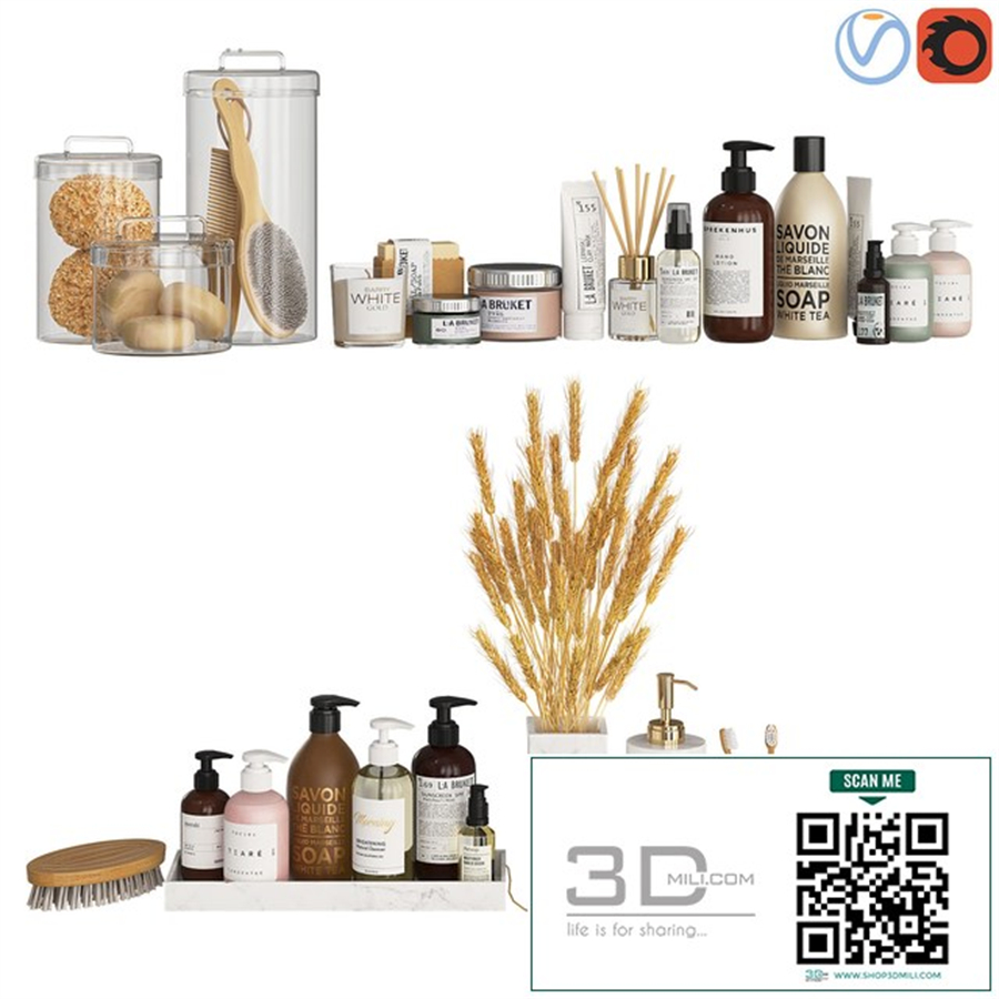 Bathroom Decor Accessories and Cosmetics - Light