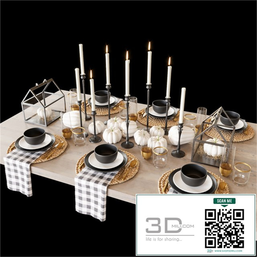 Black tableware