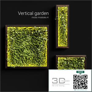 Vertical garden. Moss modules 4