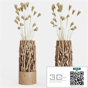 Small wood vase stand