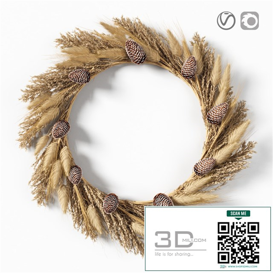 Dry grass wreath