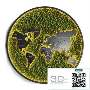 Vertical garden world map