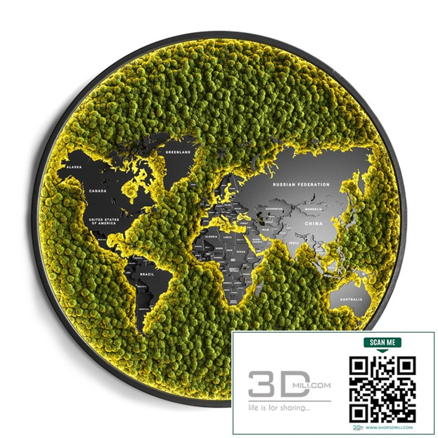 Vertical garden world map