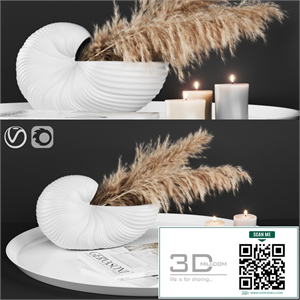 A decoratively artificial Pampas flower 02