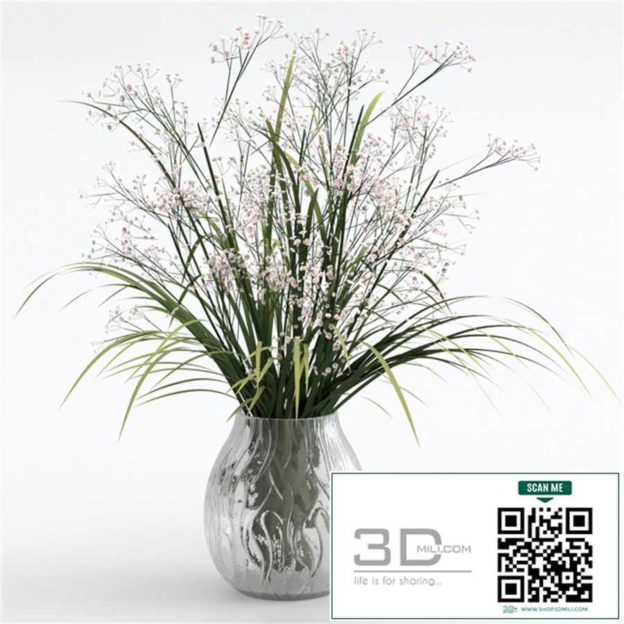 Bouquet of grass with flowers