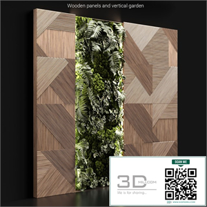 Wooden panels and vertical garden 2