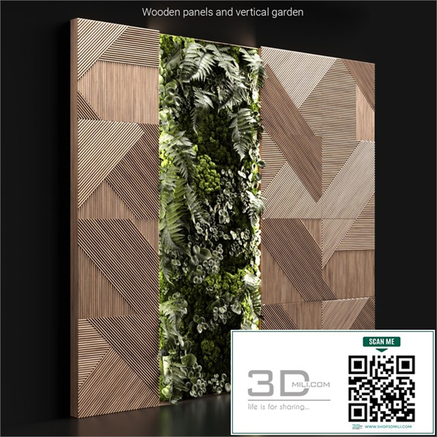 Wooden panels and vertical garden 2