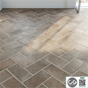 Ceramic tile set 01 - Terracotta Herringbone