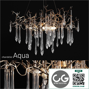 Chandelier Serip Aqua