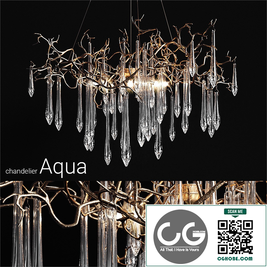 Chandelier Serip Aqua