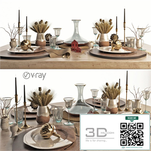 decorative set of dishes