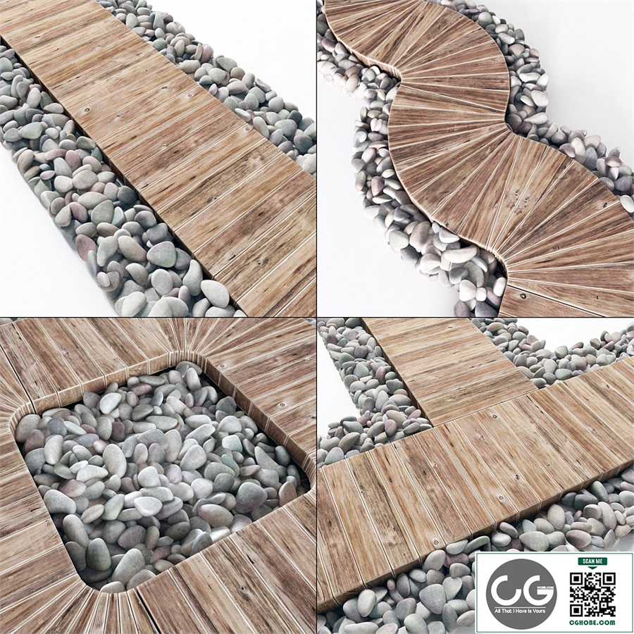 Pebble lawn flooring