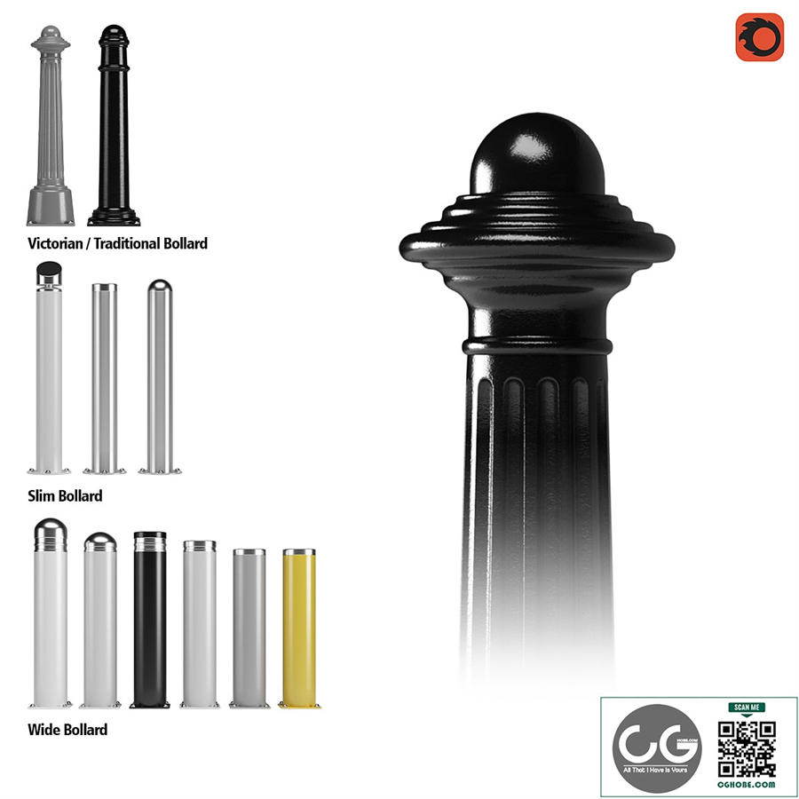 Bollard set