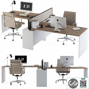 Office Set White and Cream
