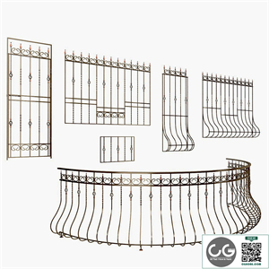 Balcony fencing and window grilles