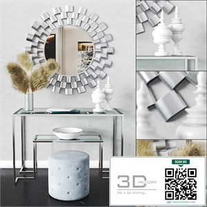 Arielle Tiered Wall Mirror & Anta Gold Console Table