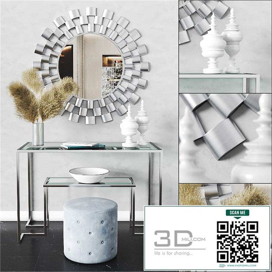 Arielle Tiered Wall Mirror & Anta Gold Console Table