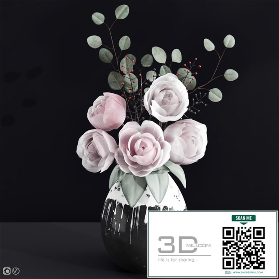 Decorative Bouquet With Peonies