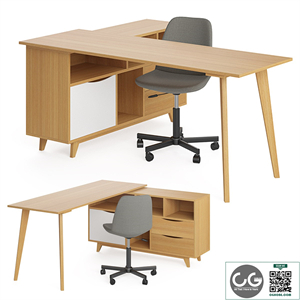 BOCA office chair with POPPINS table
