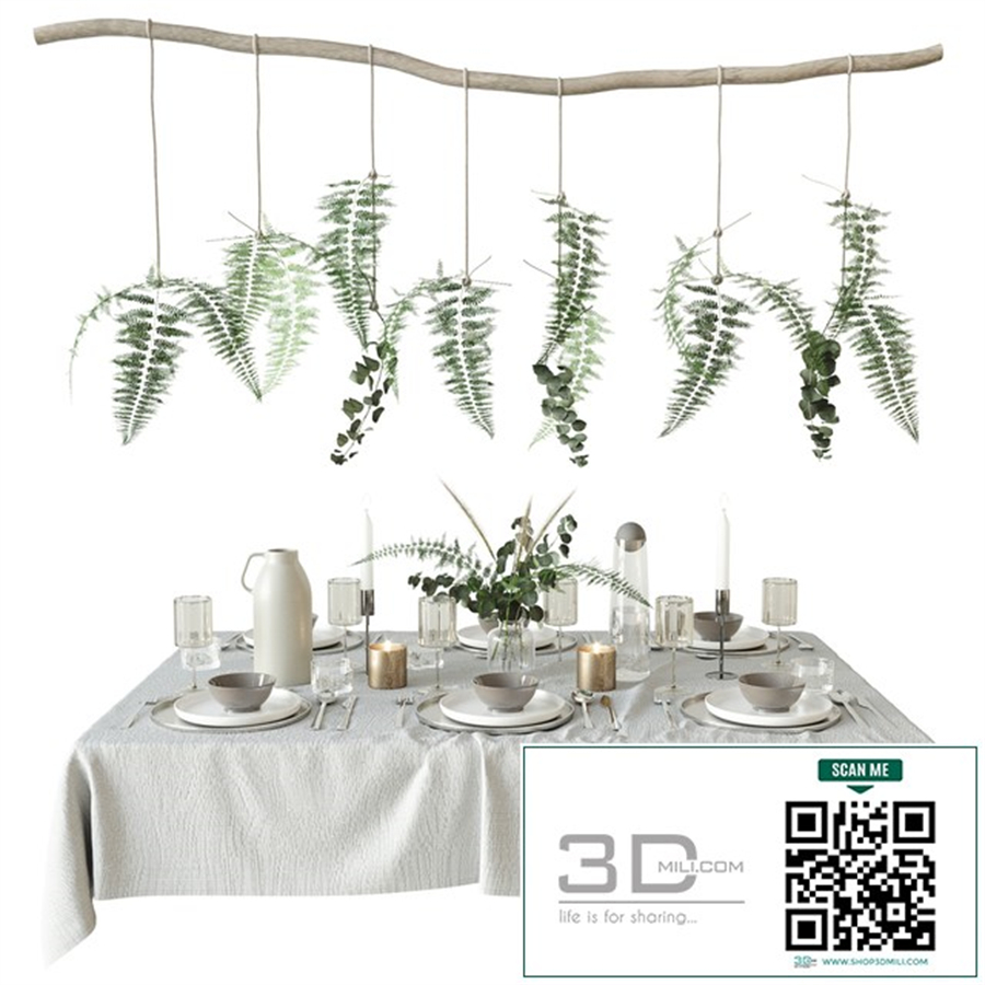Tableware with fern