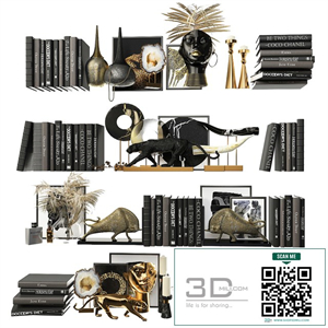Decorative shelf filling set 7
