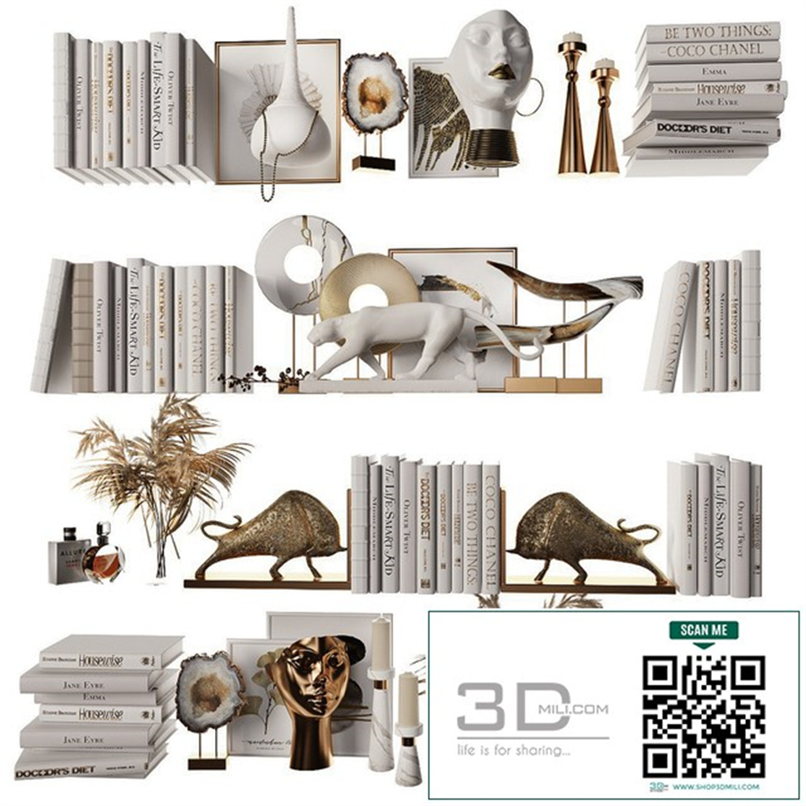 Decorative set for filling shelves 8