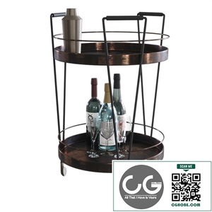 Mobile bar table CROSSROADS with filling
