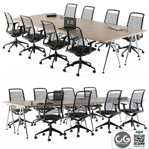 Conference Table Set For Office