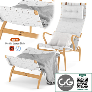 Pernilla lounge chair and Ottoman by Bruno Mathsson for Dux