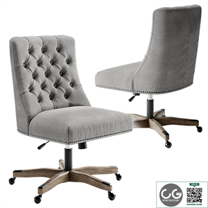 Linon Home Décor Honor Light Gray Office Chair, Gray