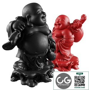 Asian God of Wealth Laughing Statue