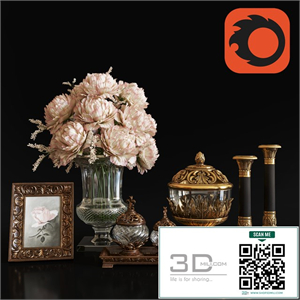 Decoration Set 26 Antique Vases and candlestick
