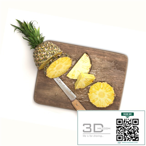 Sliced pineapple