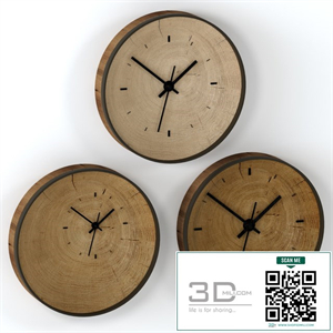 Wall clock made of slab.