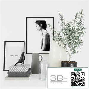Set with olive tree
