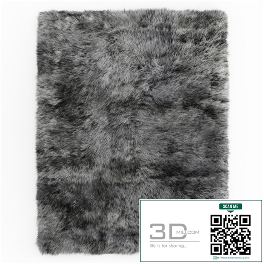 Shaggy Sheepskin Gray Rug