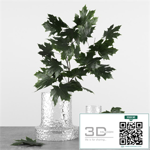 Decor set 8 witn vases by Scruf Glasbruk & Maple