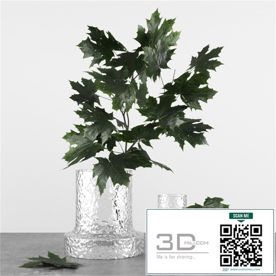 Decor set 8 witn vases by Scruf Glasbruk & Maple