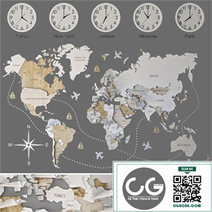 3d world map
