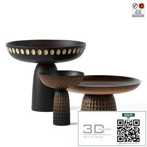 Wooden vases Zanat Nero Bowls
