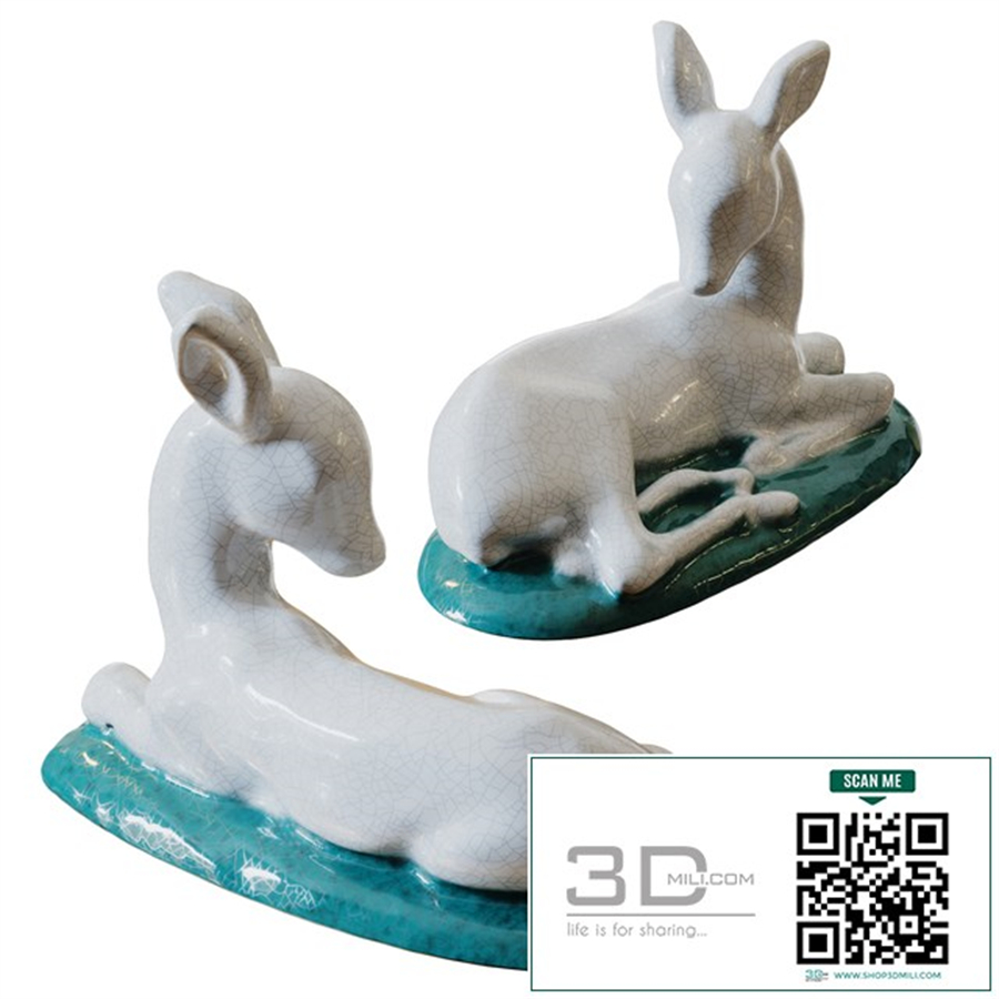 Sculpture of roe deer