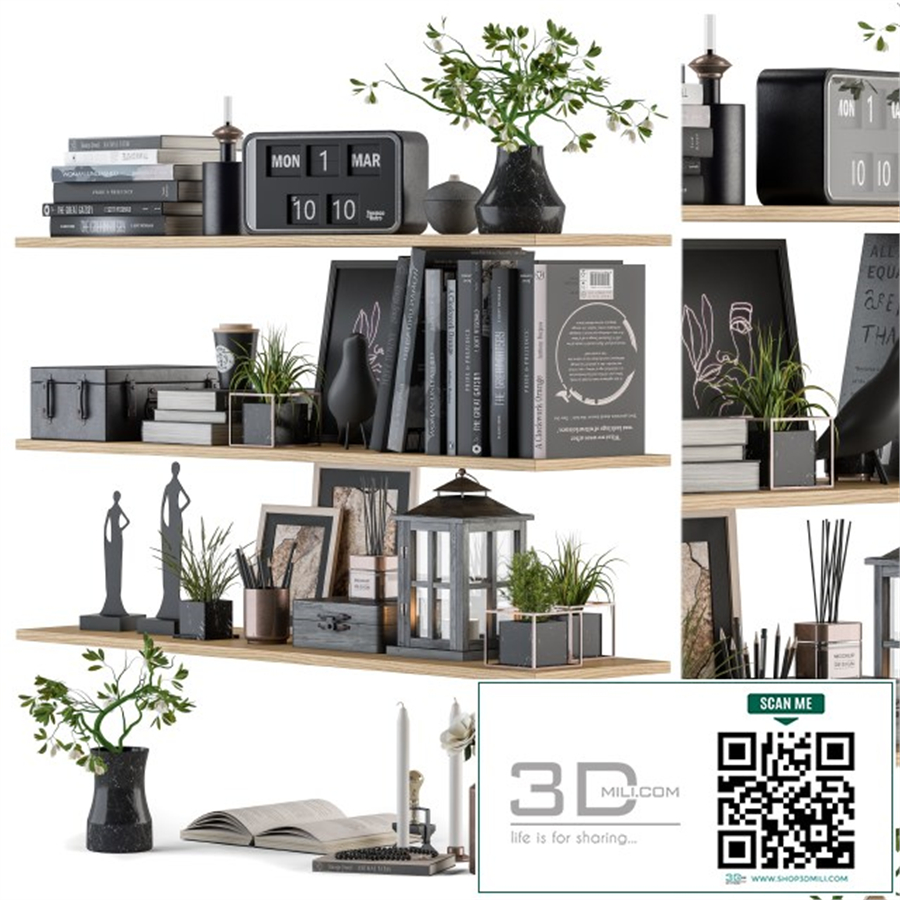 Decorative Set on Shelves