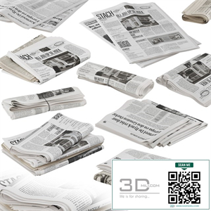 folded newspapers stack collection
