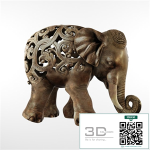 Standing elephant figurine