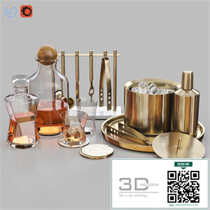 WEST ELM Bar Whiskey Set V2