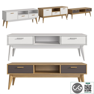 Furniture collection Nordic Scandi / Snow / Gray No. 2 TV stands