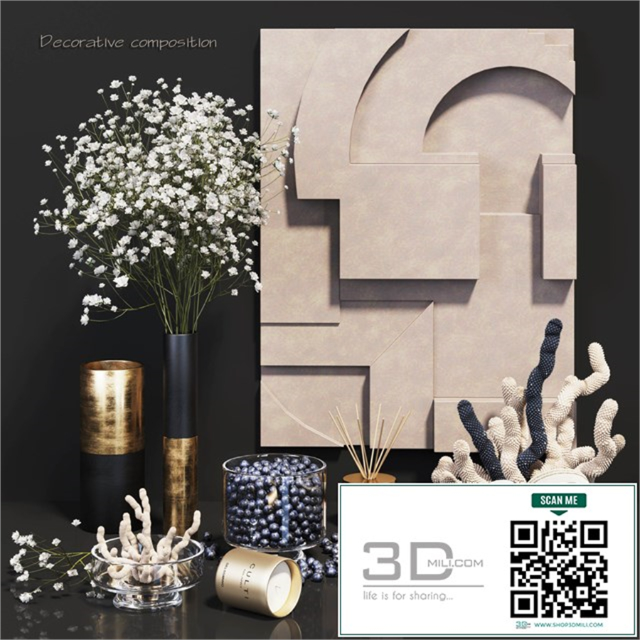Decorative composition - wildflowers